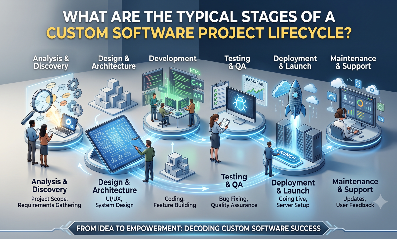 What Are the Typical Stages of a Custom Software Project Lifecycle?